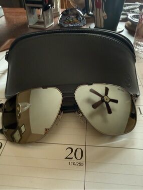 BMW Men’s Black Aviator Sunglasses